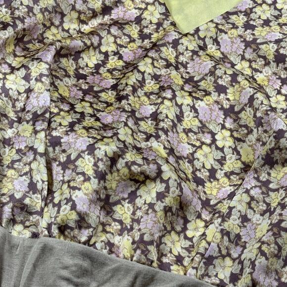 Lulu's Floral Puff Sleeve Blouse Bodysuit Size M - Picture 2 of 7